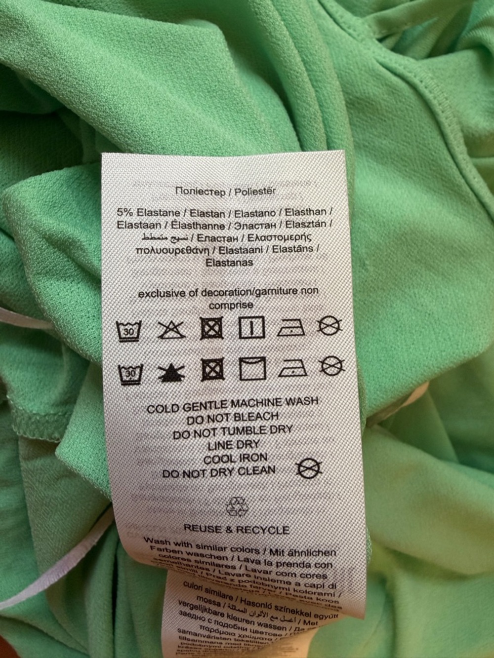 Vero Moda Mint Green Sleeveless Summer Dress Size Large - Picture 4 of 6